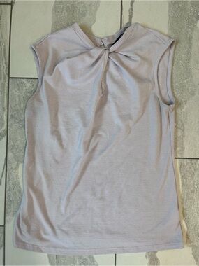 Ellen Tracy Lavender Twist-Neck Sleeveless Tank